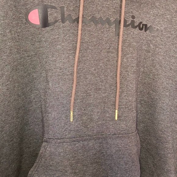 Champion Drawstring Hoodie (Dark Gray) - Picture 2 of 6